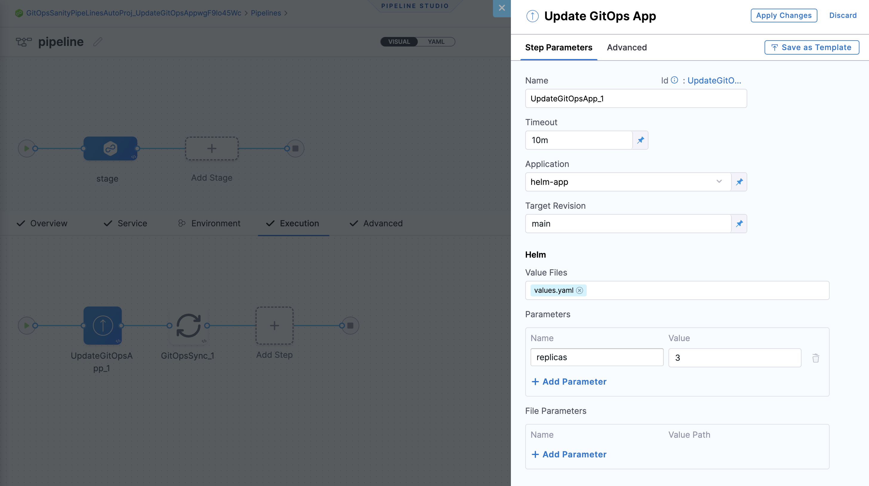Update GitOps App step