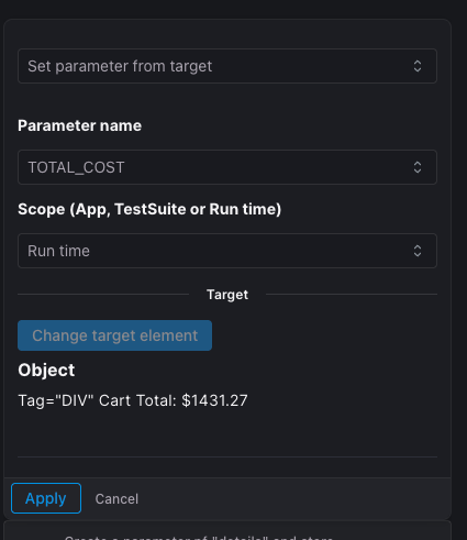 Set Parameter Using Add Step